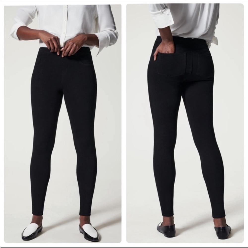 Spanx Jeanish Black Pull on Legging Pant S